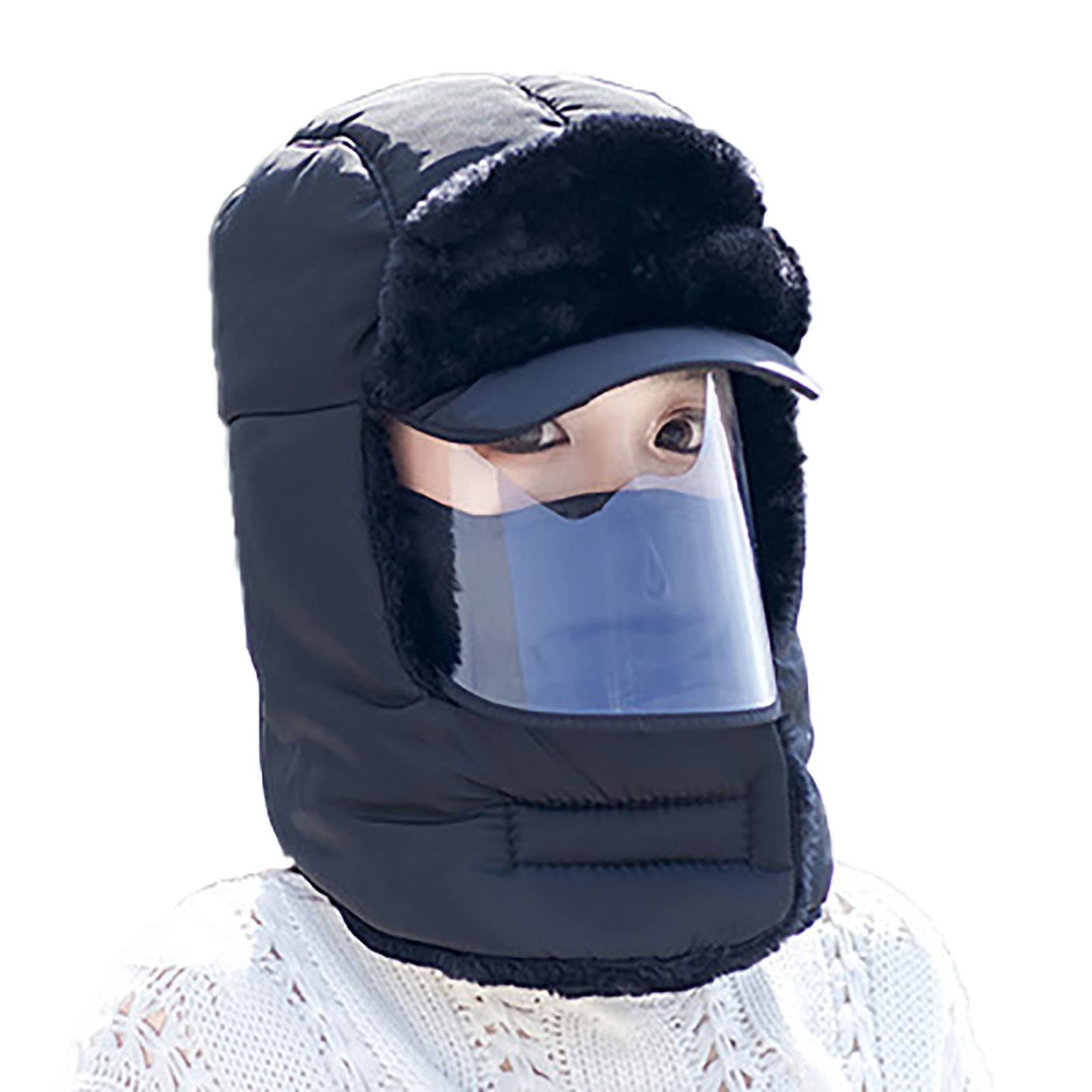 Bonnet Coupe-vent Intégral, Bonnet Unisexe Épais Et Chaud, Bonnet D'hiver Trois En Un Avec Masque Antibuée Amovible, Coupe-vent, Imperméable Et Résistant Au Froid