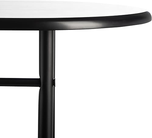 Miniatura 6 de SAFAVIEH Home Collection Iva - Mesa giratoria de 3 niveles, color negro mate Mate / Negro,blanco, dorado (White /