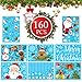 Pegatinas de ventana de Navidad, pegatinas de ventana de Navidad con copos nieve/muñeco nieve/reno, 160pcs decoración de ventana de Navidad pegatinas estaicas de PVC para ventana de Navidad