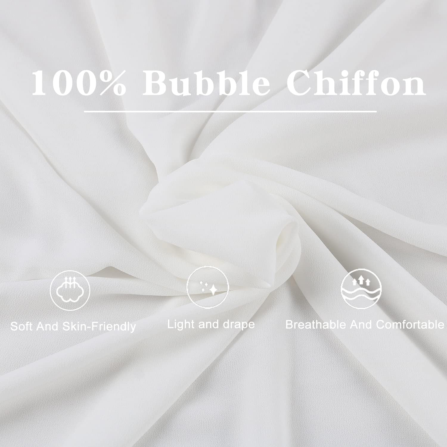 Instant Chiffon Hijab with Tie Back Under Cap Solid Color Soft Chiffon Scarf With Hijab Inner Caps For Muslim Women
