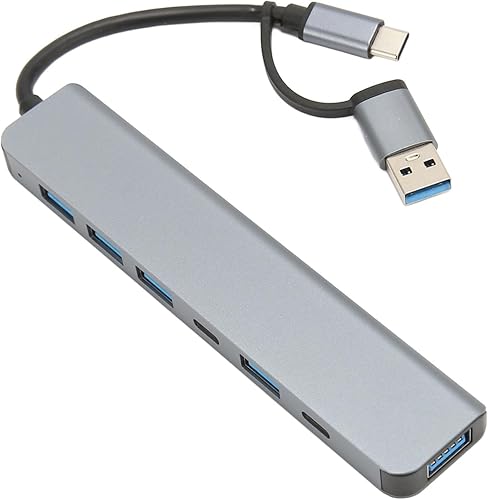 Diyeeni USB C to USB Hub 7 Ports, USB3.0 Splitter for Laptop, USB 3.0USB C Hub with 5 x USB 3.0 & 2 x USB C Ports, up to 5Gbps Transfer Speed, for