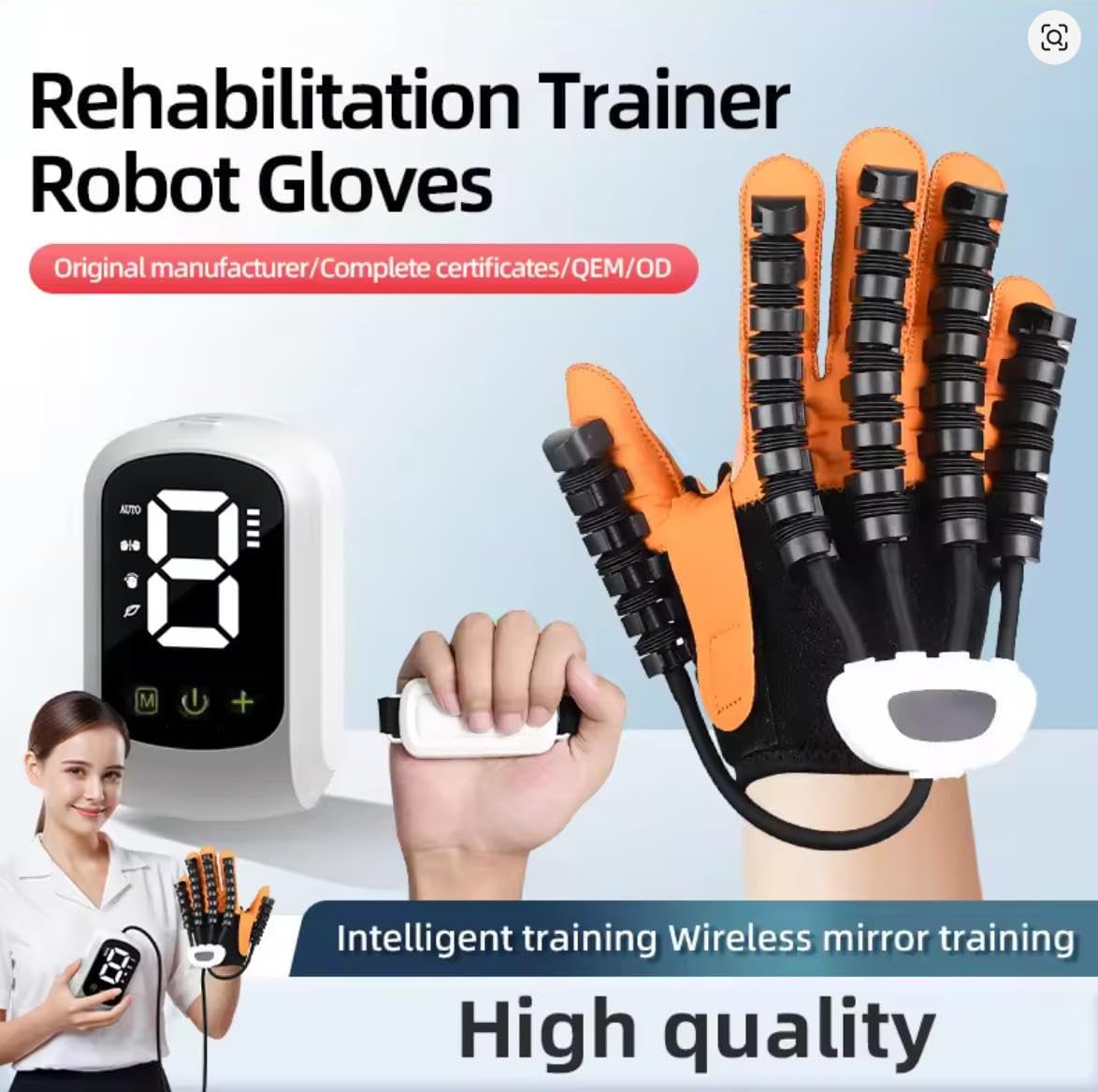 Portable Finger training robot Gloves Stroke Hemiplegia Trainer Finger Exerciser Hand Function Repair Hand Function