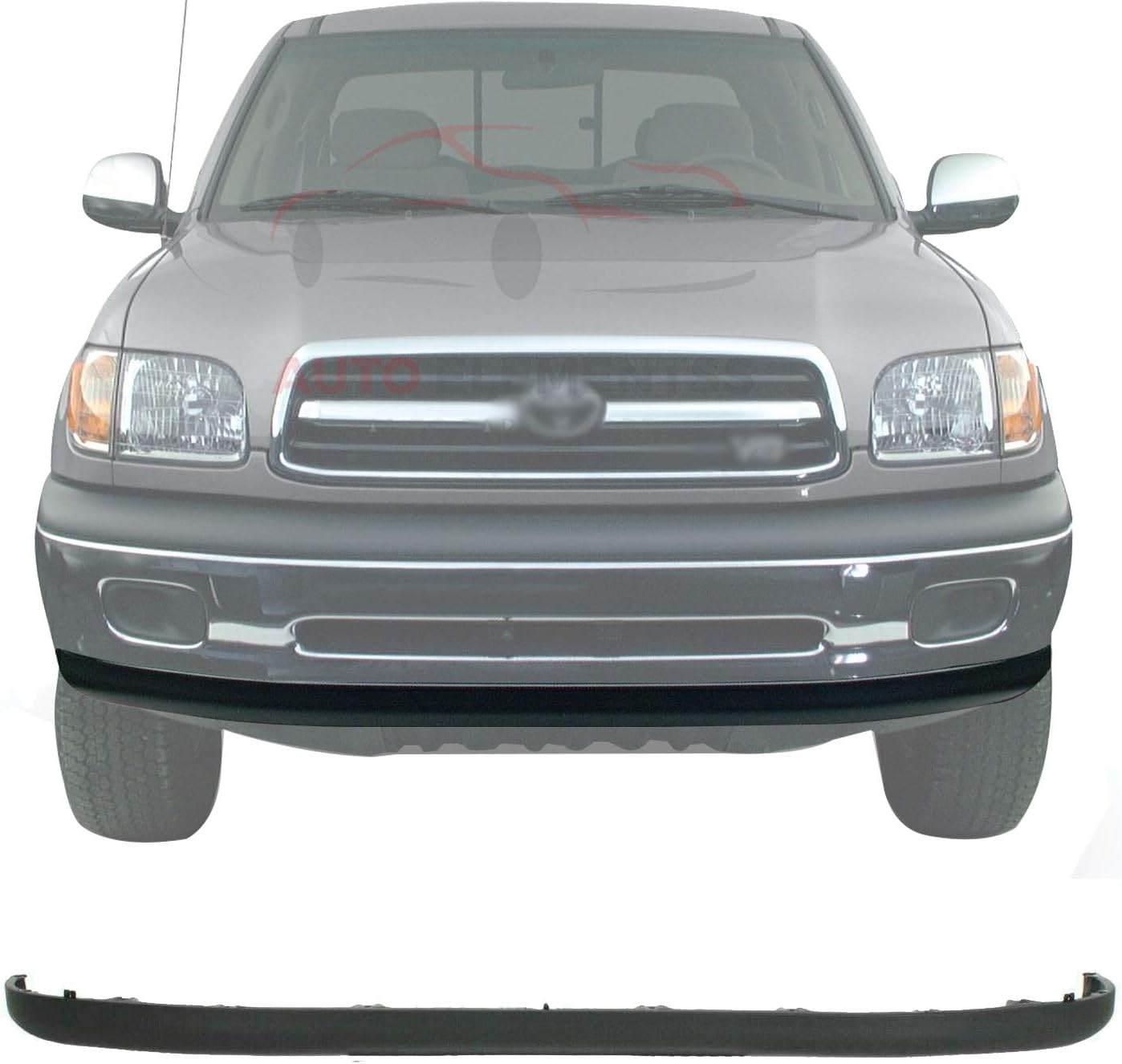 Front Bumper Lower Valance Extension Textured Black For 2000-2006 Toyota Tundra Direct Replacement 539110C010