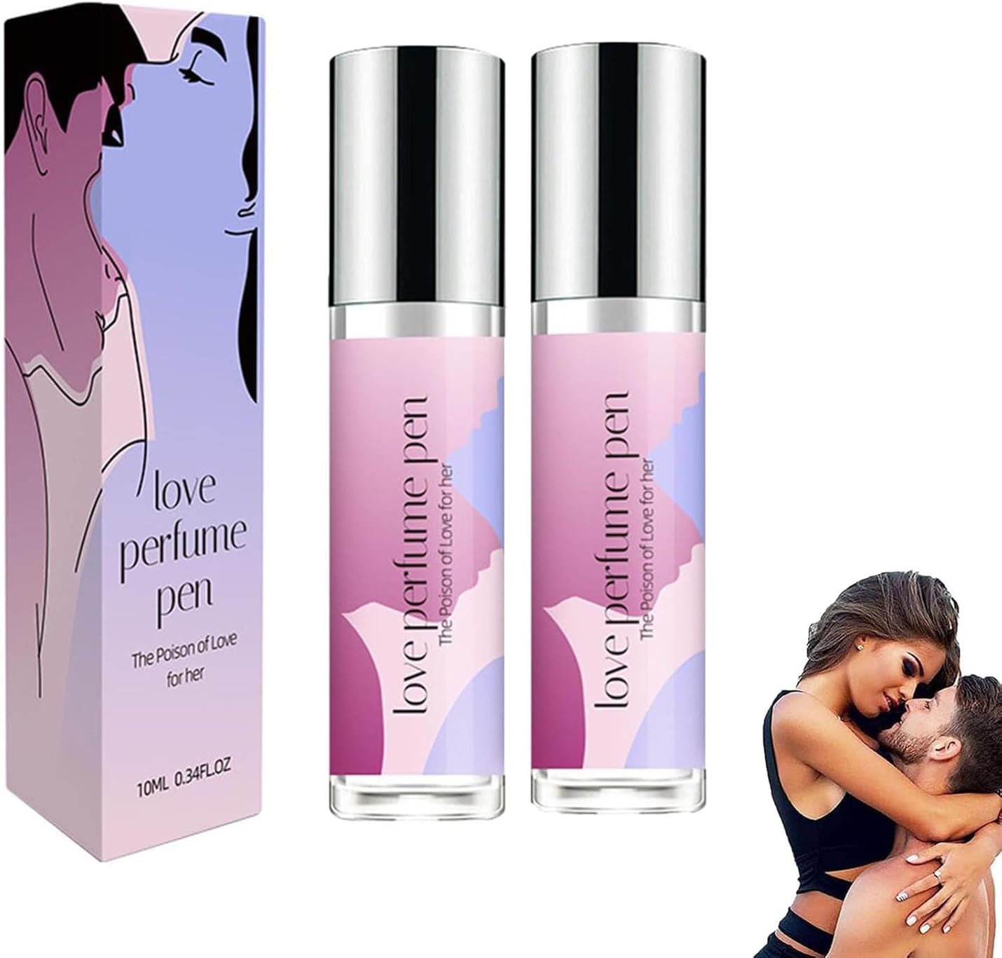 Women Pheromone Perfume Oil,Long-lasting and Addictive Personal Roll-on Pheromone Perfume Oil Fragrance - Cologne for Women to Attract Men (2 Pack)