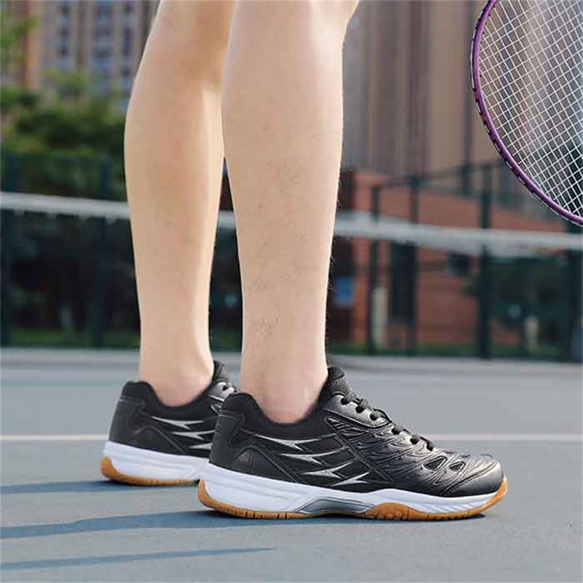 Zapatillas de Bádminton para Hombre Antideslizantes, Resistentes al Desgaste, Deportivas para Tenis, Cómodas, para Entrenamiento de Bádminton y Squash