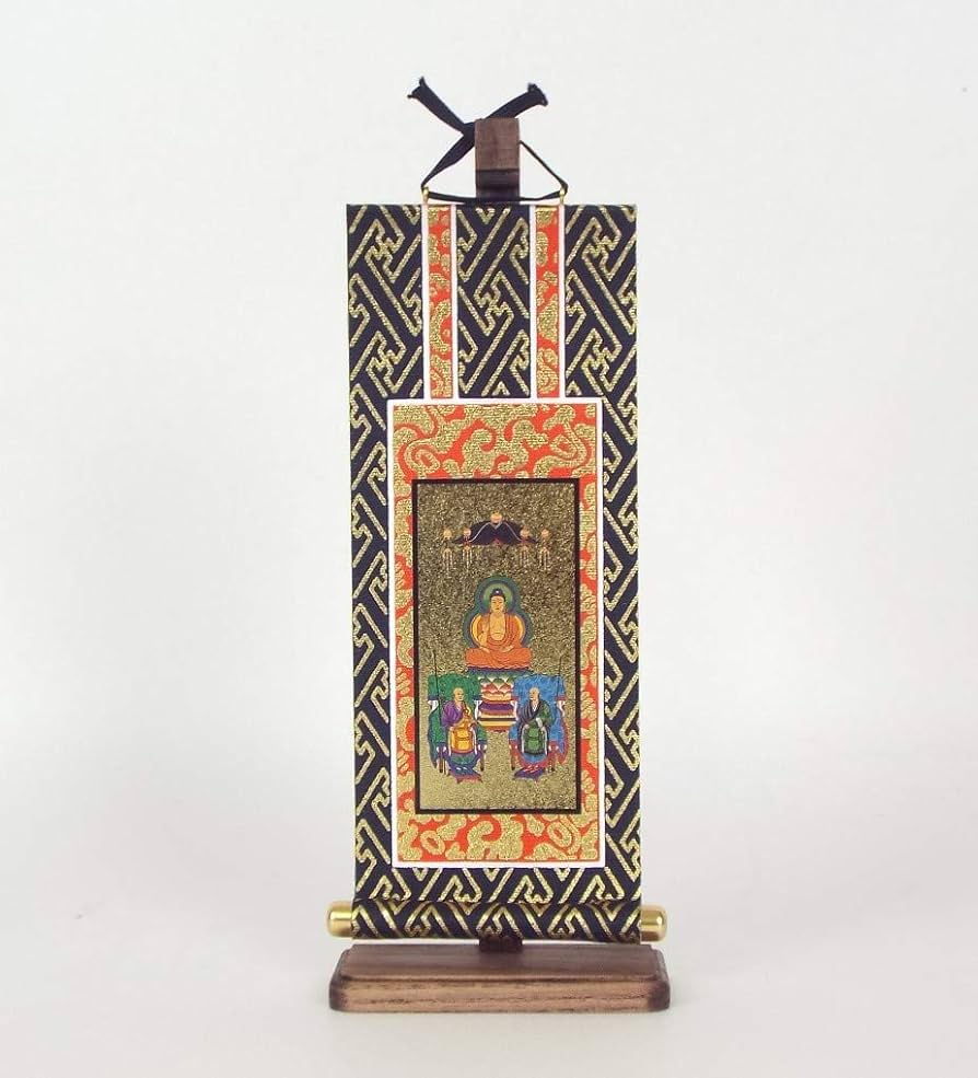 Amazon | オリジナル掛軸台付きセット ブラウン台 （高さ23㎝) 20代