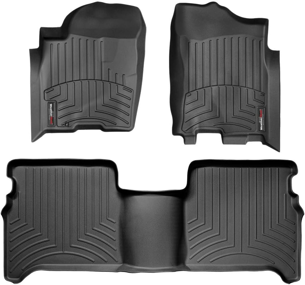 WeatherTech Custom Fit FloorLiners for Nissan Titan, Titan, 1st & 2nd Row (44019-1-2), Black