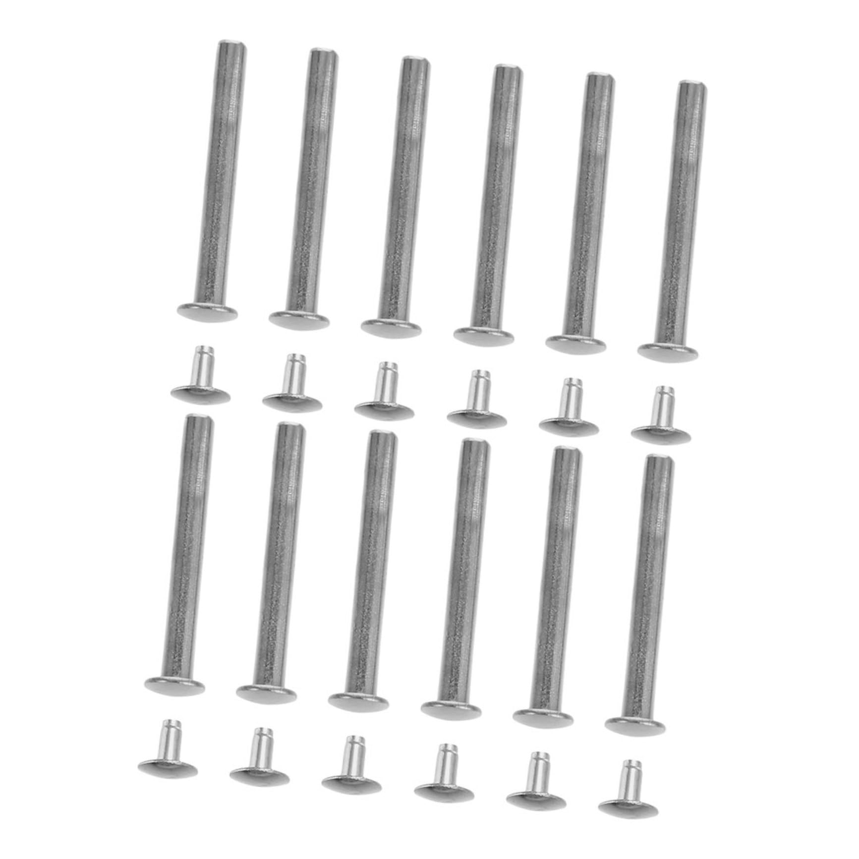 STOBAZA Kit 12 Pezzi Perni e Rivetti per Ventaglio Pieghevole 3 MM Accessori di Ricambio per Riparazione Ventagli Portatili Chiodi a Testa Tonda per Uso Fai da Te