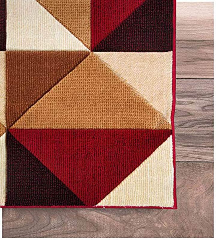 Image of Soft Premium Multi Color Carpet 5x7 ft - Washable, Anti-Skid, Fade-Resistant Acrylic Rug for Living Room, Hall, Bedroom, Modern Decor