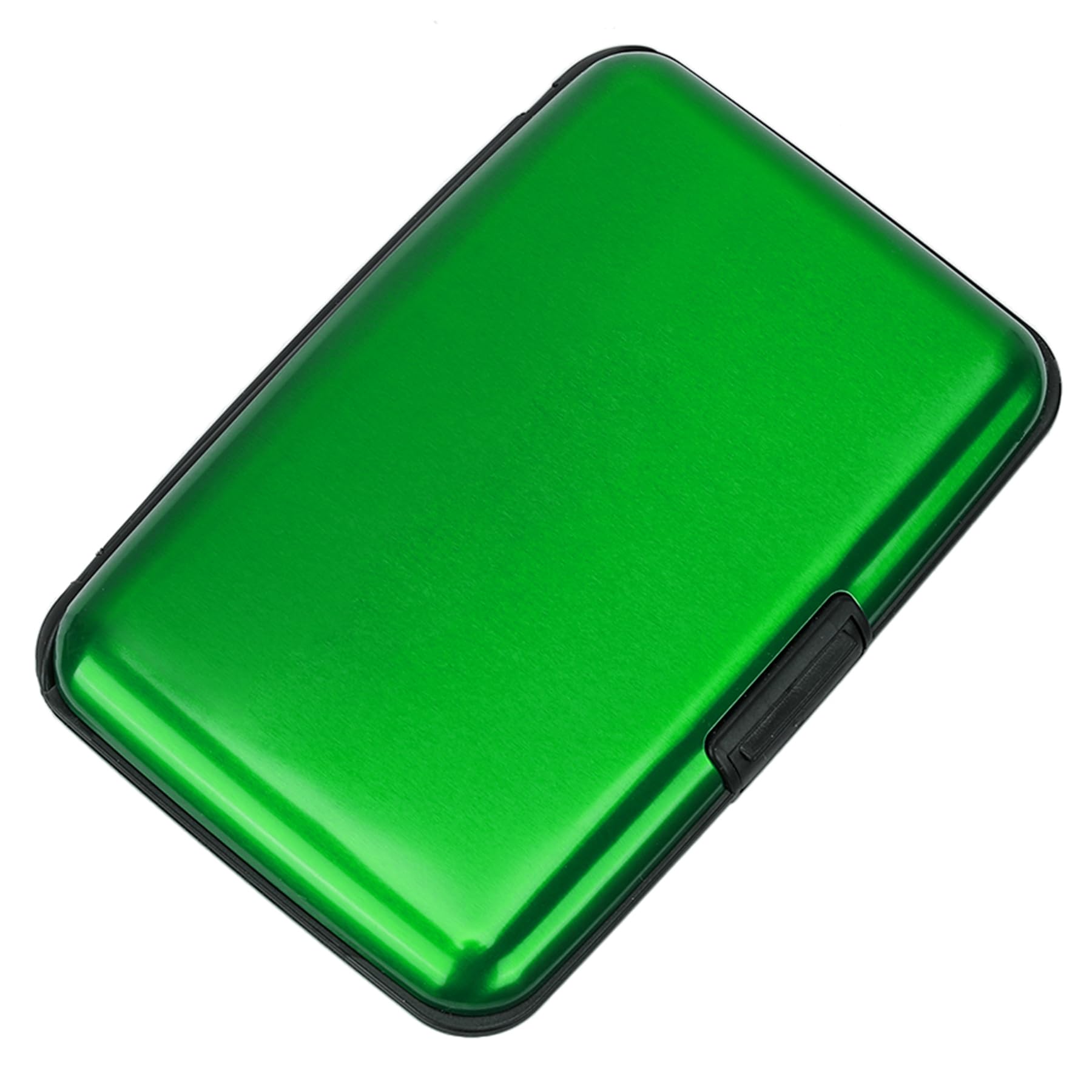 ELFISH Mini RFID Aluminum Wallet Credit Cards Holder Business Card Case Metal ID Case for Men Women (Green)