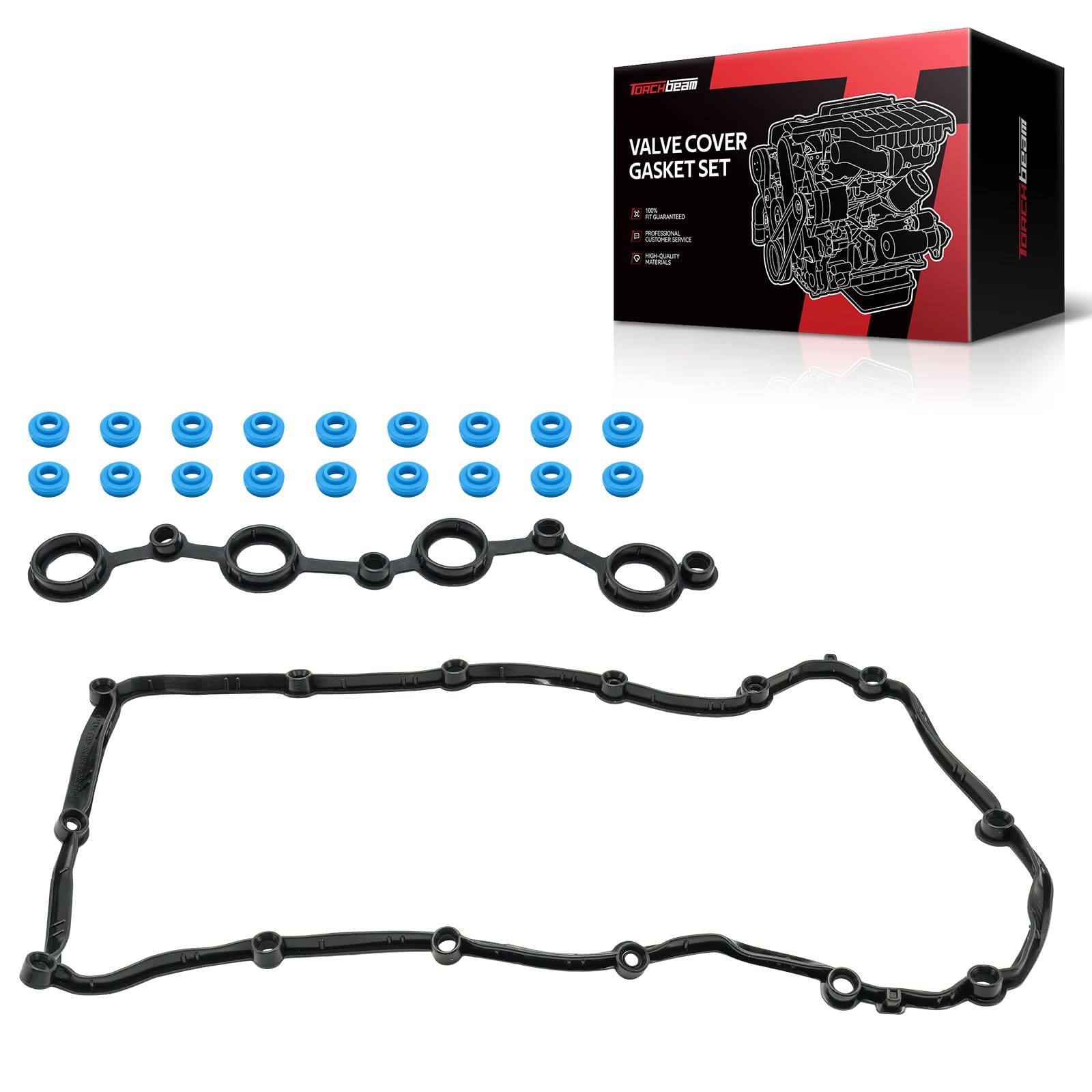 Torchbeam VS50698R Valve Cover Gasket Set Fit for Jeep Patriot 2007-2017