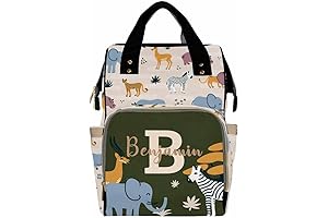 Personalized Diaper Bag: Unique Animal Theme, Monogram Backpack for Parents, Kids