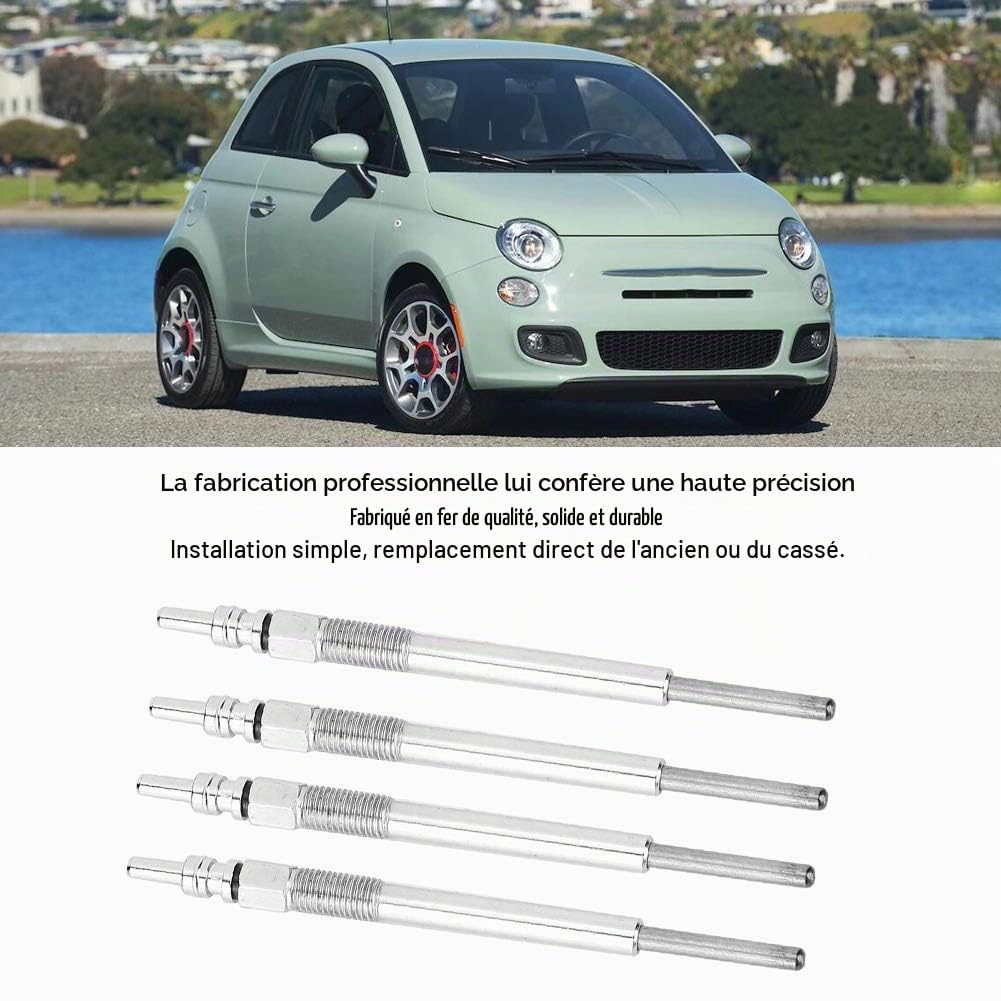Bougies de Préchauffage pour 1.3 Multijet, 1.3 Bougies de Préchauffage Multijet 4Pcs Bougie de Préchauffage Chauffante 0100276008 Remplacement pour Doblo