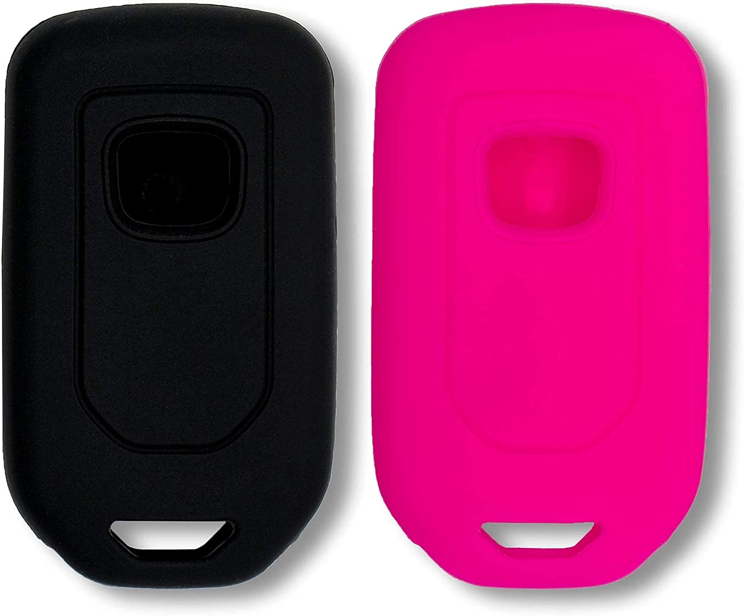 Autobase Silicone Key Fob Cover for Honda Accord Civic CR-V CRV Pilot Passport Insight EX EX-L Touring | Car Accessory | Key Protection Case - 2 Pcs (Black & Pink) image 5