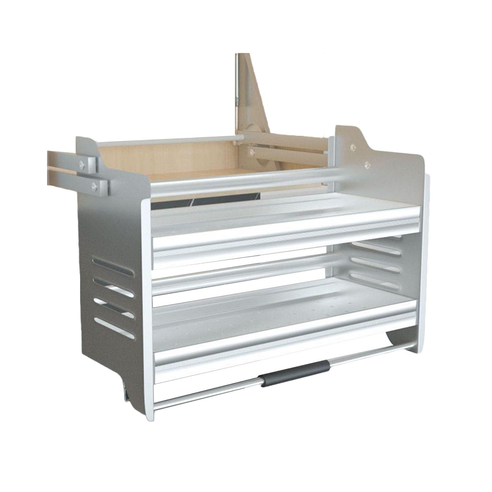 IUokLU Heavy-Duty Pull-Out Spice Organizer Basket, Easy Install Sliding Storage Rack for Cabinets, Includes Screws - Maximize Kitchen Space & Organization(664-670mm)