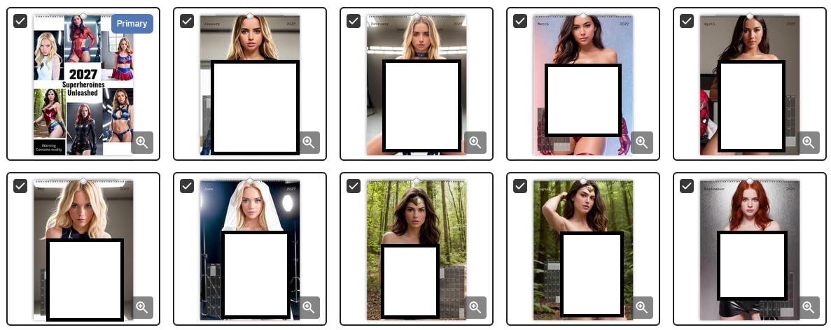 Superheroines Unleashed Adult Wall Calendar