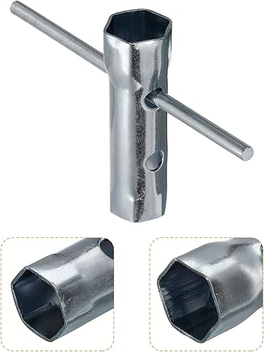 Miniatura 4 de uxcell Llave de bujía de encendido de 0.630-0.709 in, llave hexagonal de doble extremo, 2 piezas