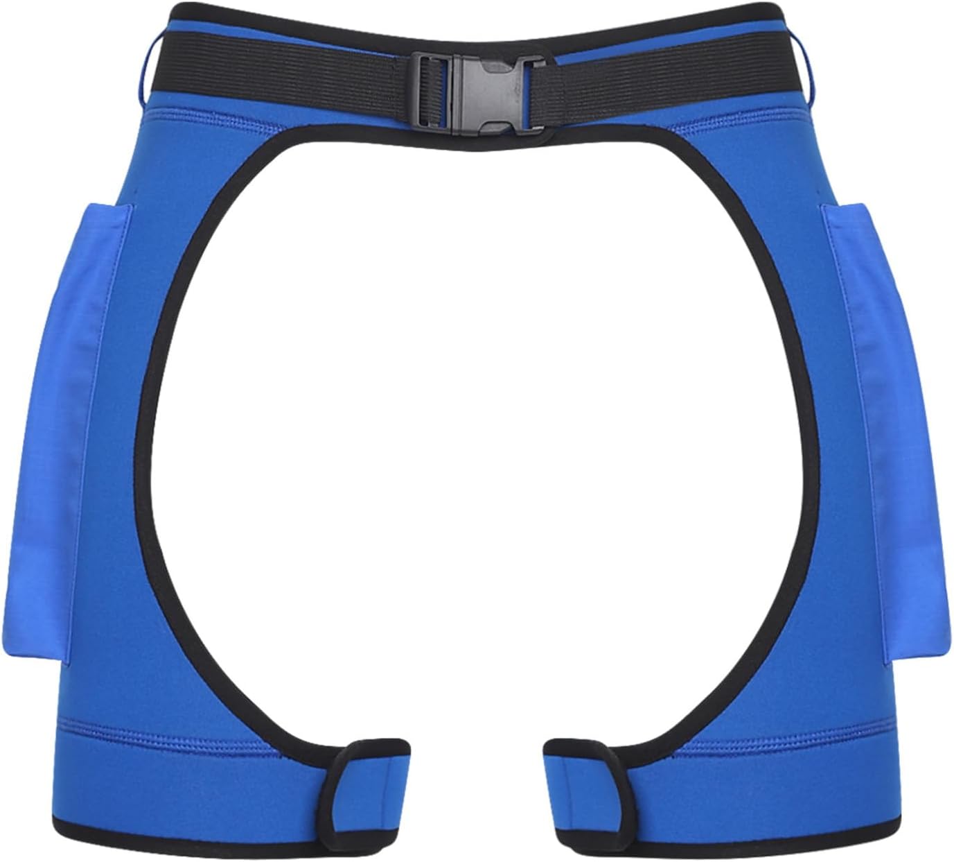 CHICTRY Unisex Hollow Out Wetsuit Short Pants Diving Suit with Two Pockets Swimming Trunks Underwear Blue Medium