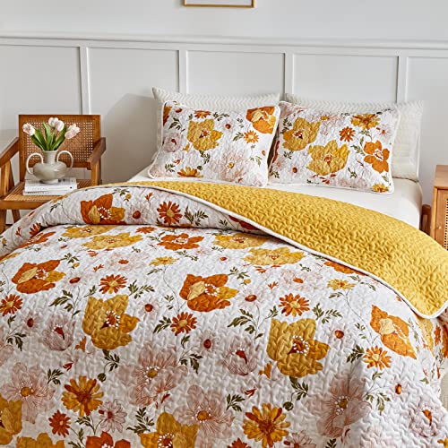 Uozzi Bedding Quilt Set Twin Size 68X86 2 Pc Reversible Soft Microfiber Lightweight Coverlet Bedspread Summer Comforter Set Bed Cover For All Season (1 Quilt+ 1 Shams) #TOP5