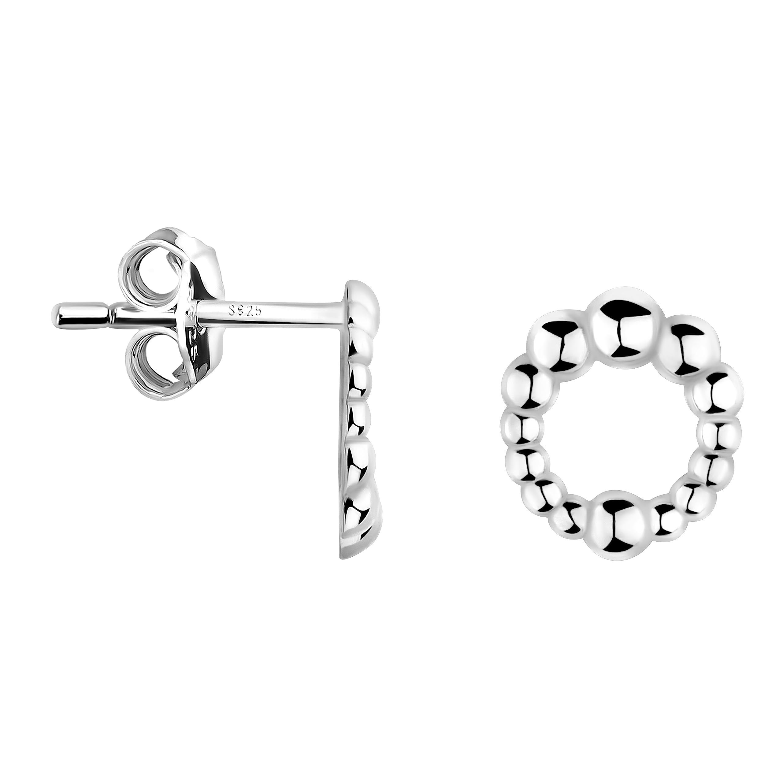 Orecchini A Perno SOFIA MILANI In Argento 925 – Cuore Scanalato – Placcati Rodio, Ipoallergenici, In Elegante Confezione Regalo