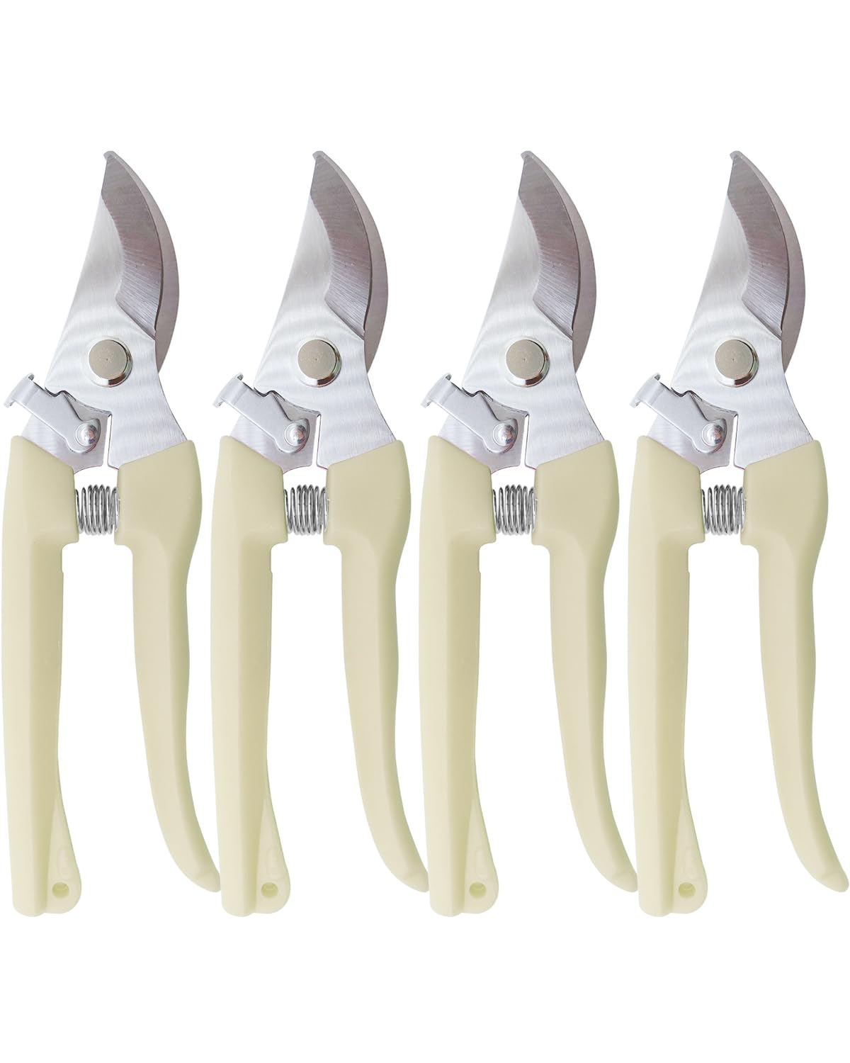Flower Scissor, Floral Shear for Cutting Fresh Flowers (Yellow, 4 Pack)
