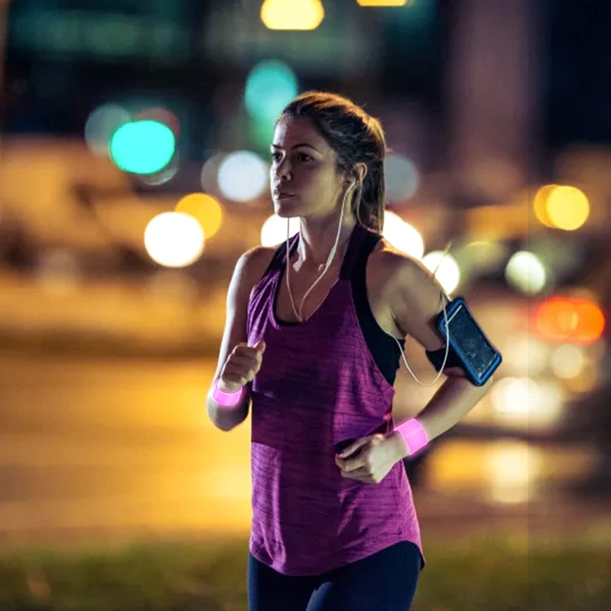Awroutdoor 4 Nastri Riflettenti a Scatto, Catarifrangenti per Bambini, Nastro di Sicurezza Riflettente per Zaini, Chiavi, passeggini, Escursioni, Jogging e Ciclisti