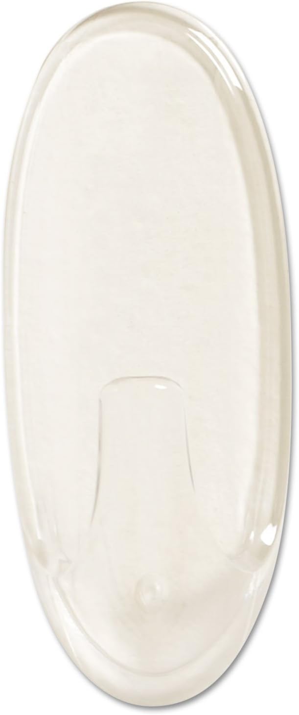 Command 17093CLRAWES All Weather Hooks and Strips, Plastic, Large, 1 Hooks & 2 Strips/Pack