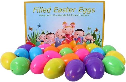 Miniatura 5 de ThinkMax 24 huevos de Pascua rellenos de marionetas de dedo para cestas de Pascua caza de huevos de Pascua recuerdo de fiesta de Pascua regalo de