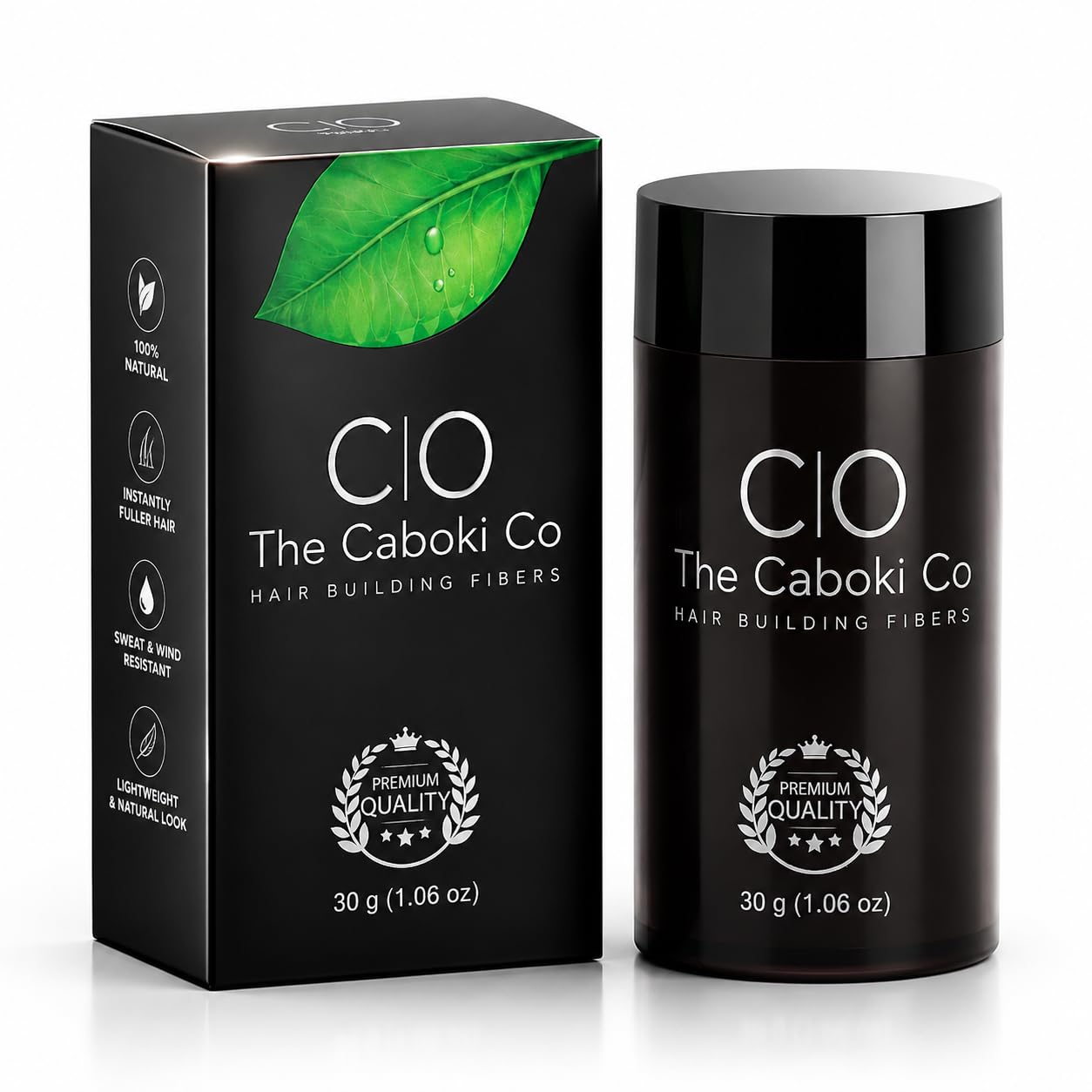 Hair Building Fibers, Prime Quality Black Fiber, 30g (1.06 oz), Natural Looking Coverage for Thinning Hair, Sulfate Free-image-12