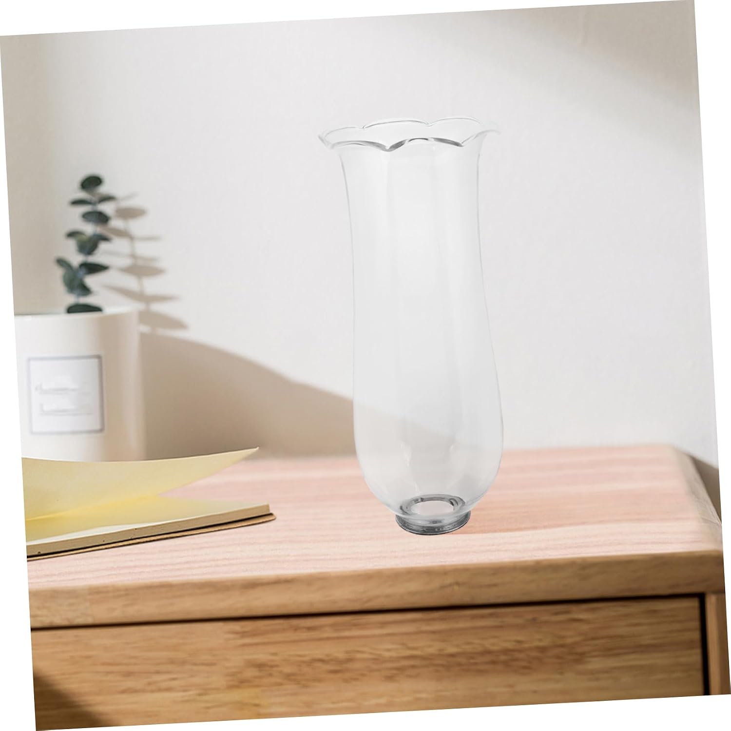 Cabilock Clear Glass Candle Holder for Pillar Candles Windproof Design Hand Blown Kerosene Lamp Cover Replacement Hurricane Shade for Table Centerpiece Indoor Outdoor Use