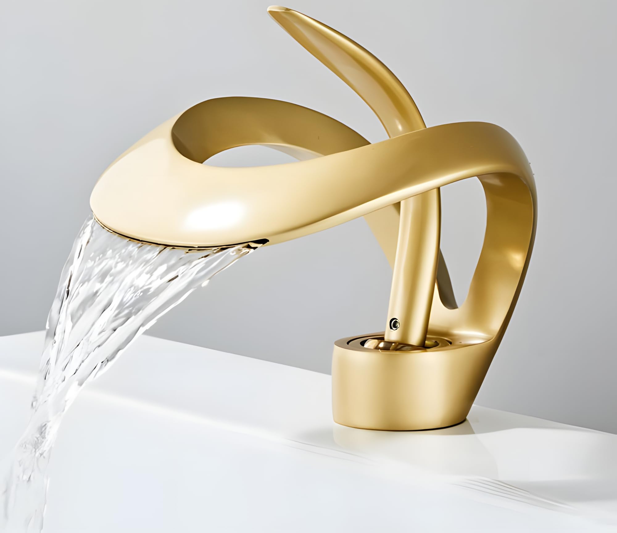 AQUAKART Brass Single Lever Basin Mixer Gold Golden Vessel Mounted Designer Waterfall Flow Tap Faucet for Bathroom Toilet Kitchen (B0CG9CJF3N) Amazon Price History, Amazon Price Tracker