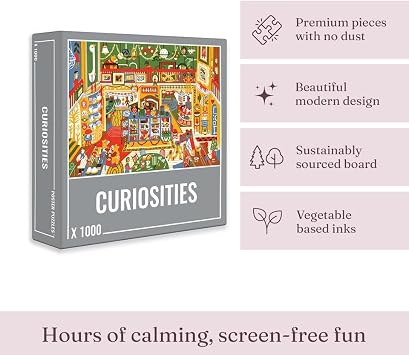 Cloudberries Curiosities Puzzle | Detailed and Challenging 1000 Piece Jigsaw Puzzle for Adults | Curiosity Shop Puzzle | Quirky Puzzles for Adults