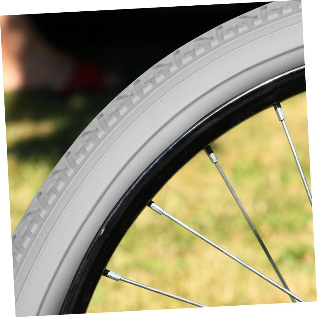 Operitacx 2 Stück Elastische Pu Ersatzreifen für Rollstühle 24 Zoll Pannensichere Vollgummireifen ohne Aufpumpen Robustes Rollstuhlzubehör für Drinnen und Draußen