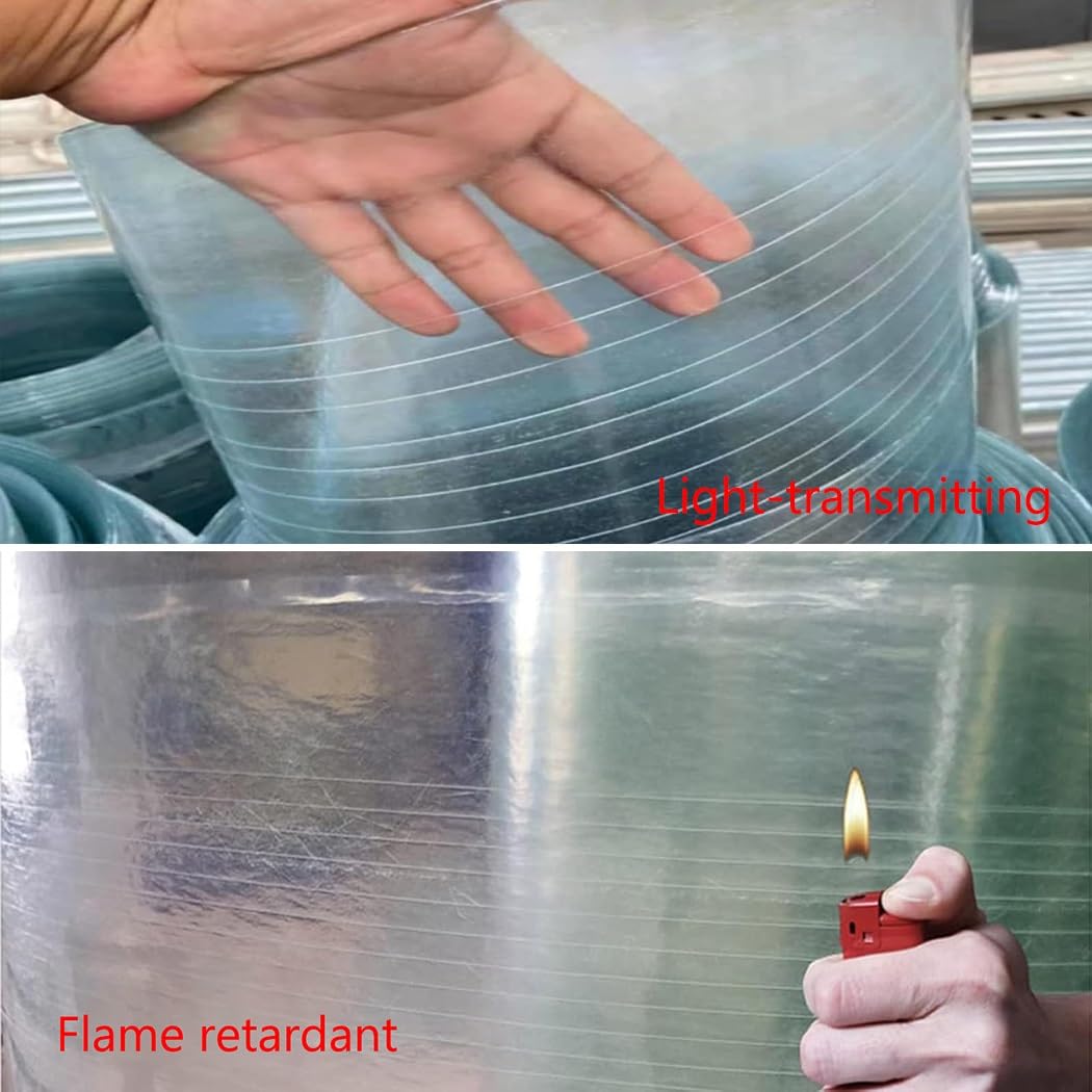 Polycarbonat-Gewächshaus-Dachfolie 1.50mm Transparent – Regenfest & Winddicht | Glasfaser-Isolierplatte | Einfach Zu Schneiden & Montieren(120cmx800cm(3.9x26ft))