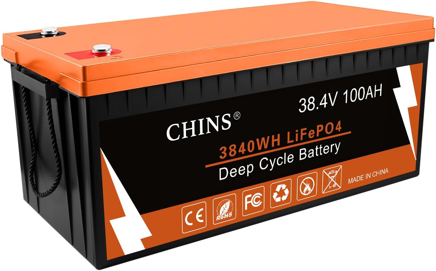 CHINS Bluetooth Lithium Battery 36V 100Ah LiFePO4 Battery, Constructed-in 200A BMS, Excellent for Golf Cart, Boat, RV, Photo voltaic, House Vitality Storage and Off-Grid and many others, Peak Present 1000A