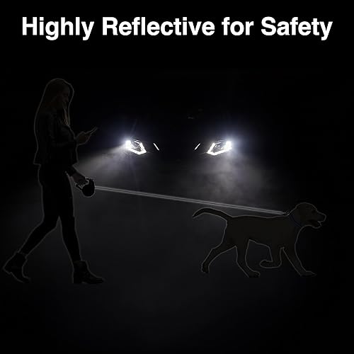 Miniatura 5 de Wigzi Correa retráctil de gel para mascotas, grande, color rojo