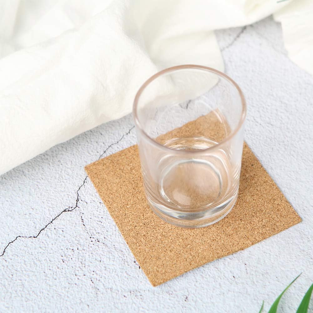 40 Pcs Square Self-Adhesive Cork Sheets,4"x 4" Cork Mats Backing Sheets Mini Wall Cork Tiles for Heat Resistant Coasters and DIY Crafts Supplies - Image 7