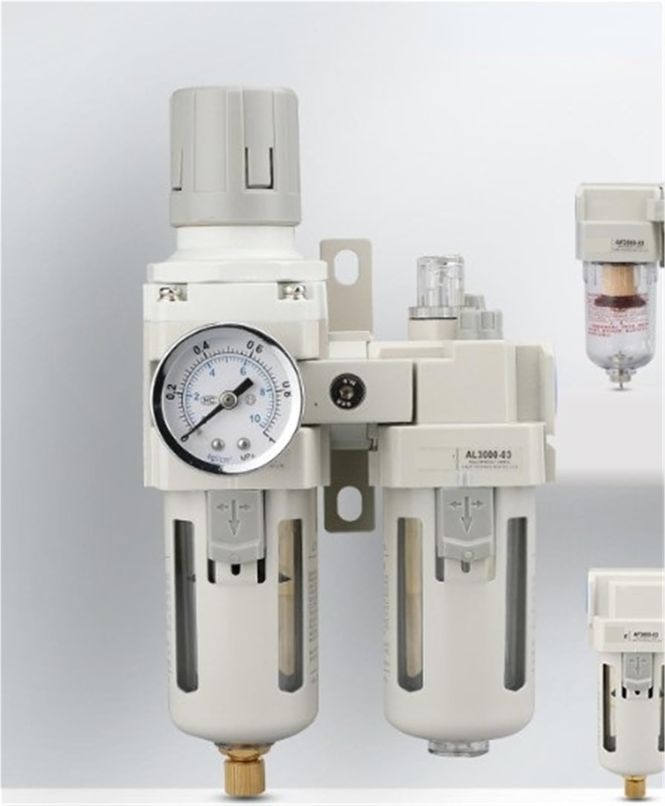 AC2010-02 AC3010-03 AC4010-04 Regulador de presión neumático Separador de Agua y Aceite Compresor de Drenaje Manual Filtro de Aire.(AC2010-02)