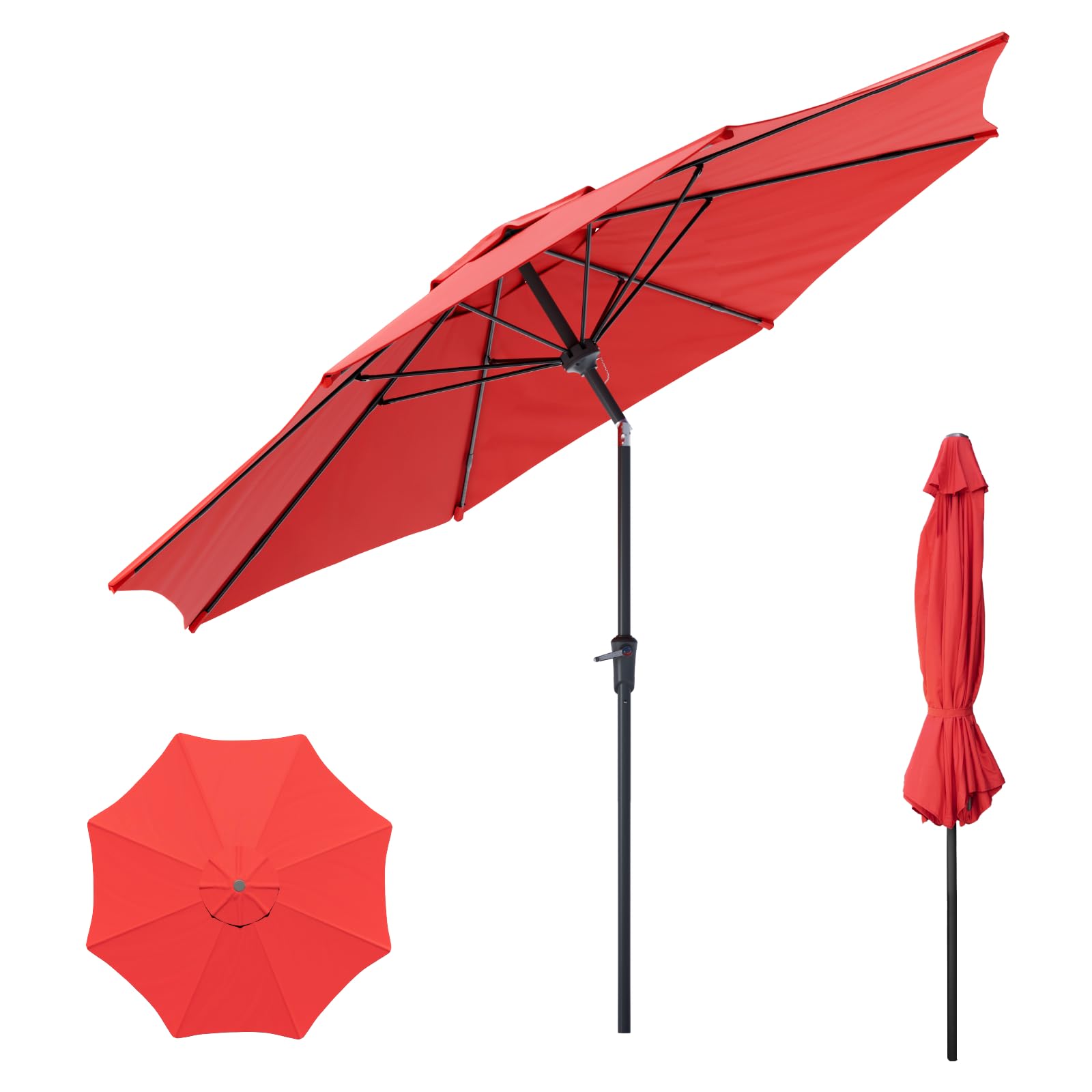 View 1 of Sannwsg 9 ft Outdoor Patio Umbrella