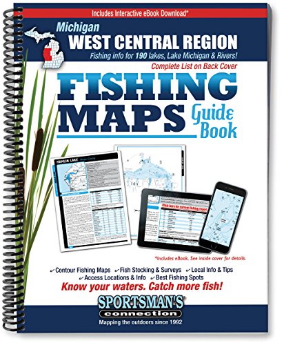 Preisvergleich Produktbild Michigan West Central Region Fishing Maps Guide Book