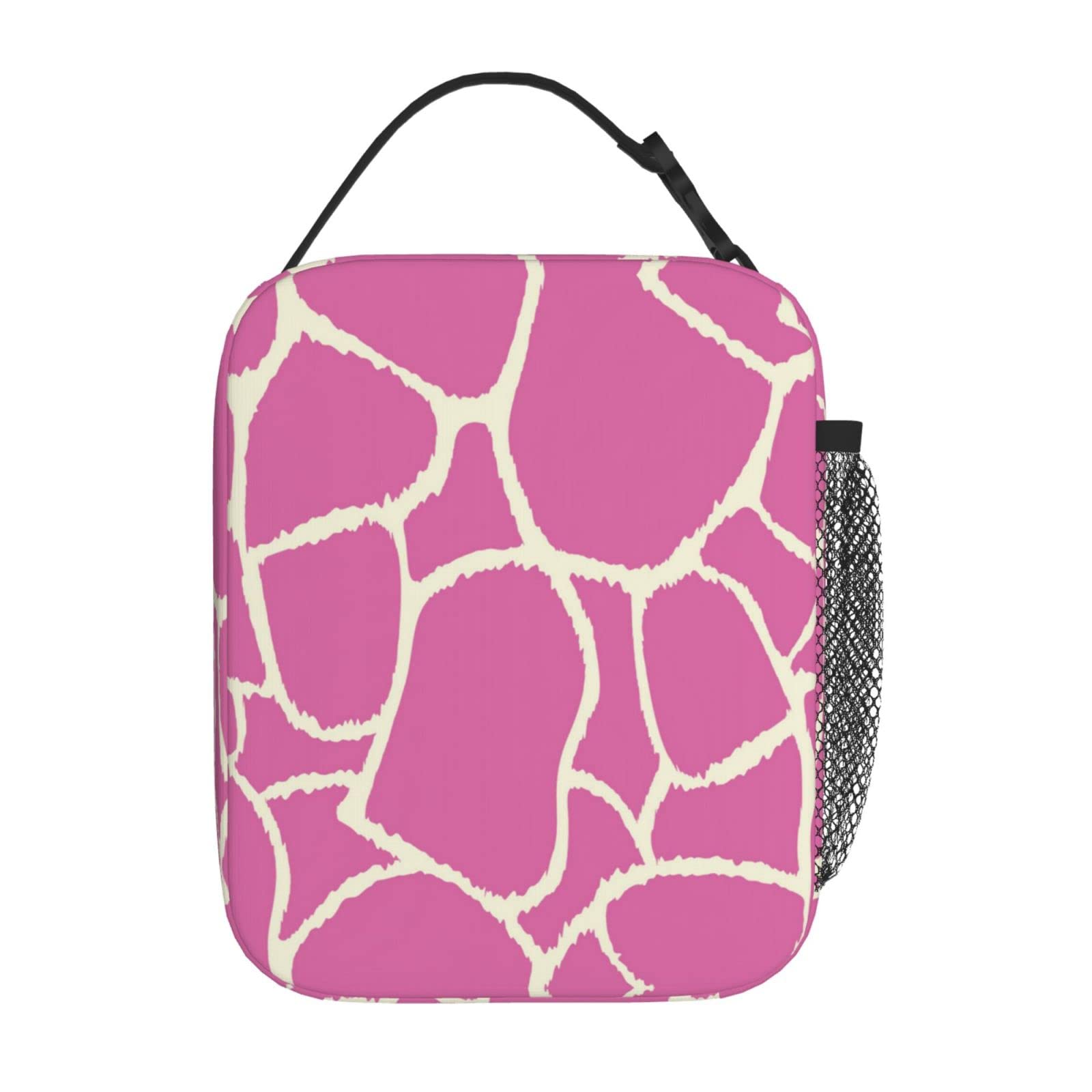 Borsa termica per il pranzo con motivo a giraffa colorata per donne