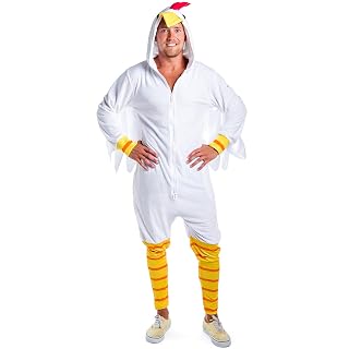 Tipsy Elves Fantasia Masculina de Galinha — Macacão de Halloween Importado
