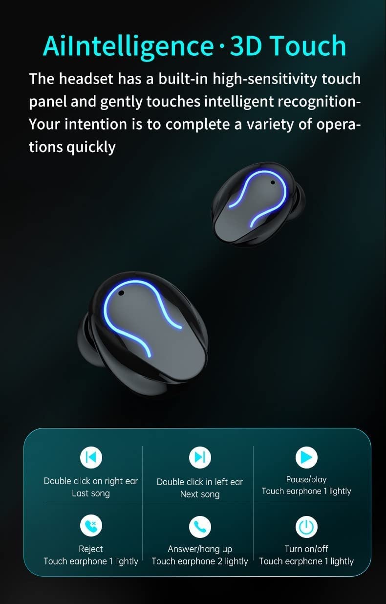 ARTSZY Auricolari Wireless Auricolari Cuffie Auricolari Bluetooth in Un Microfono Incorporato HD Caso di Ricarica IPX7 Impermeabile for Lo Sport