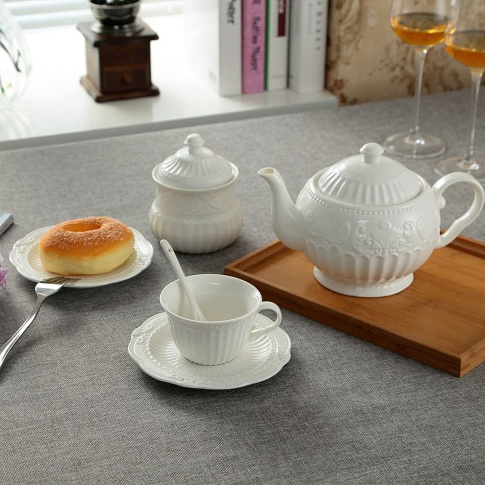 Pichet à crème, pichet à crème, pichet à baratte, pot à lait de restaurant, pot à crème sculpté en céramique, pot à café, pot à mousse, café familial, ustensiles de cuisine, lait (couleur : blanc)