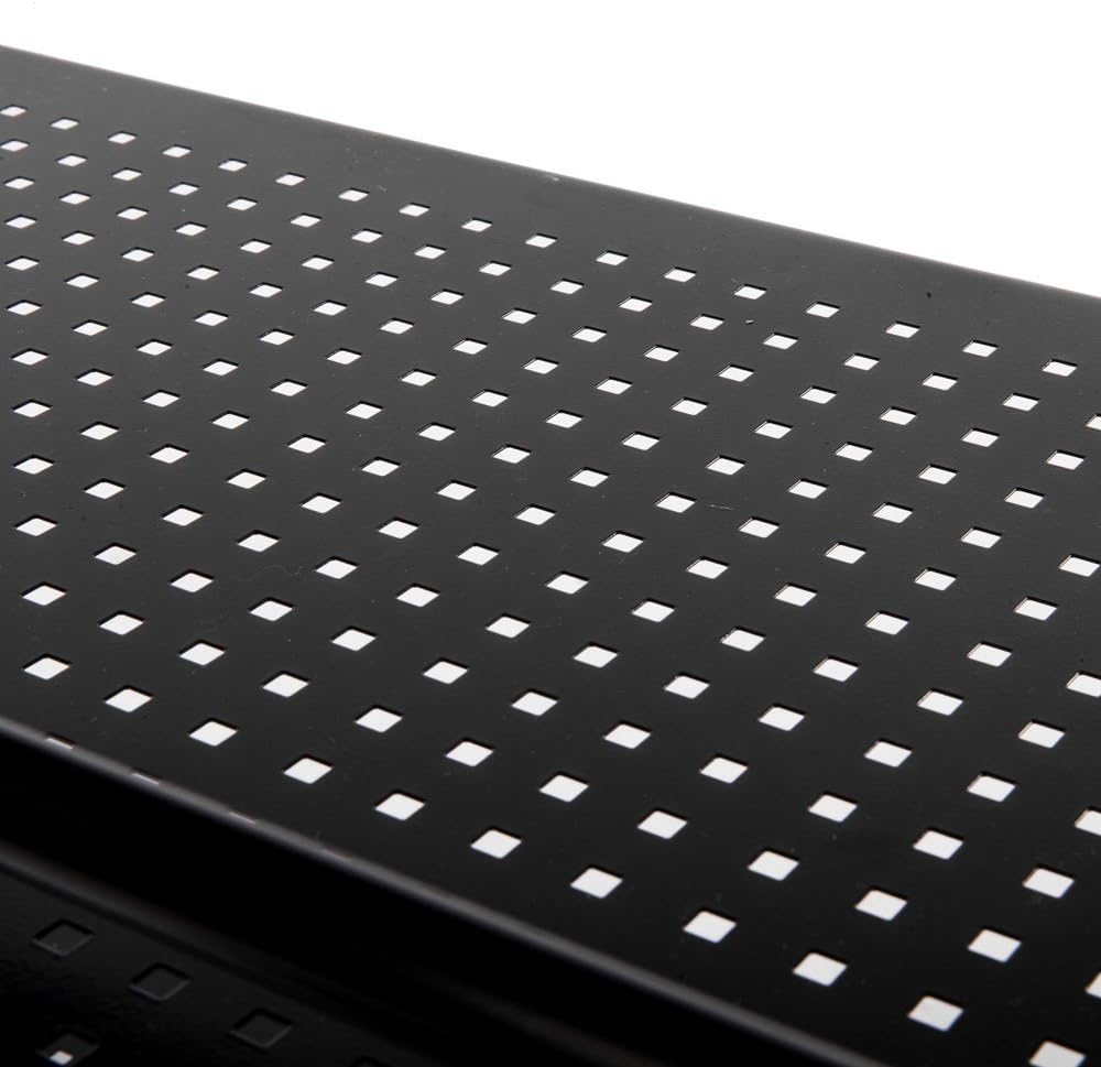 Henf 3 Shelf Kitchen Carts Metal Rolling Kitchen Cart Organizer Microwave Oven Stand, Kitchen Island Utility Metal Mesh Cart Baker Rack Shelving Unit with Lockable Wheels, Black