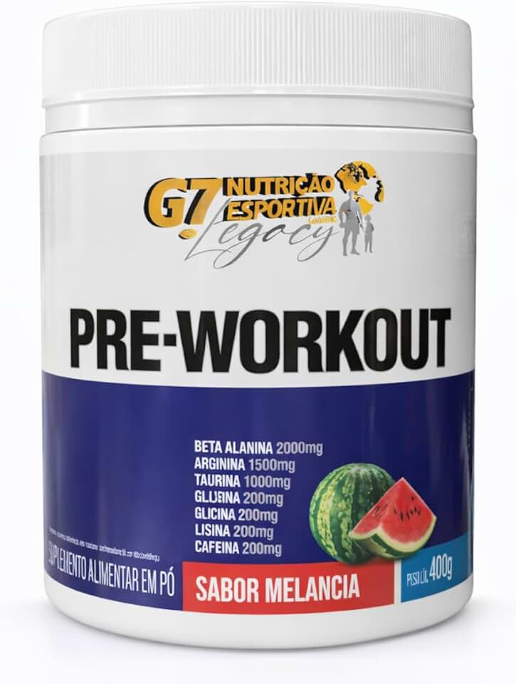 PRE-WORKOUT 400G MELANCIA - G7 NUTRIÇÃO ESPORTIVA LEGACY