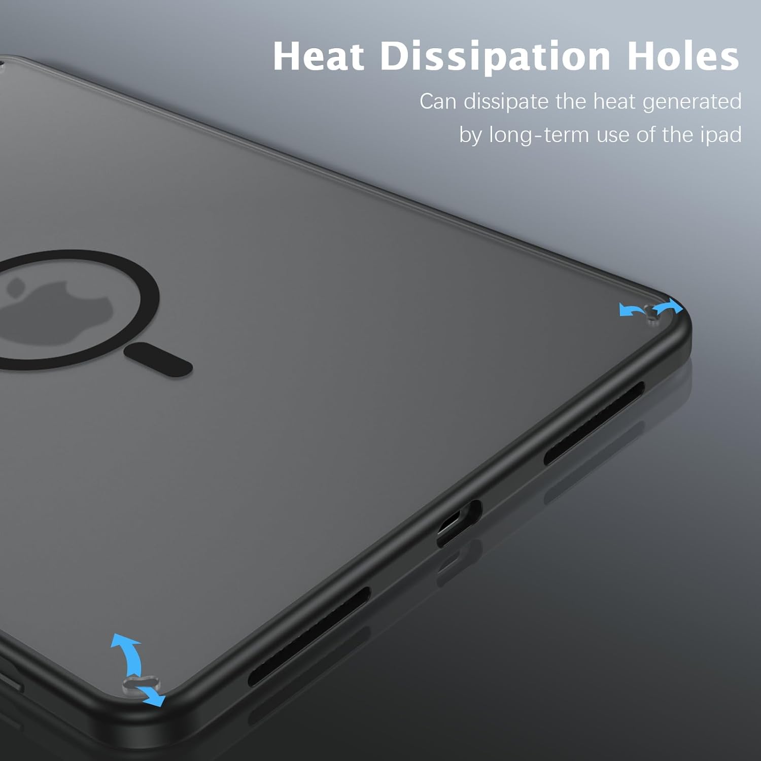 Telaso Magnetic Case for iPad Air 11 inch (M3/M2)/Air 5th & 4th Gen 10.9 Inch (2020/2022), iPad Pro 11 Inch 2022/2021/2020/2018 Translucent Matte Back Soft TPU Bumper Slim Protective Case, Black - Image 7