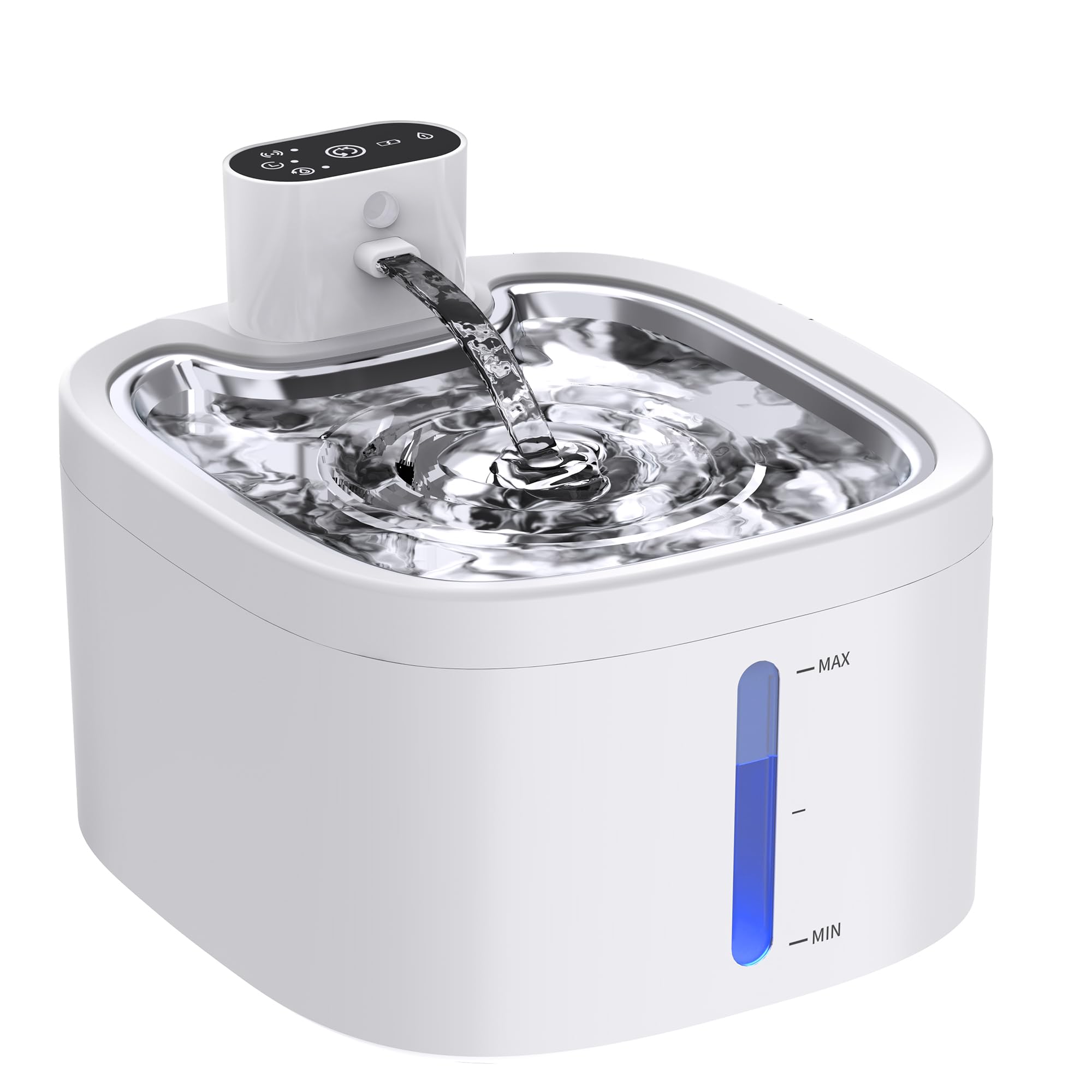 Jaojcoe W02B Wireless Cat Water Fountain assembled