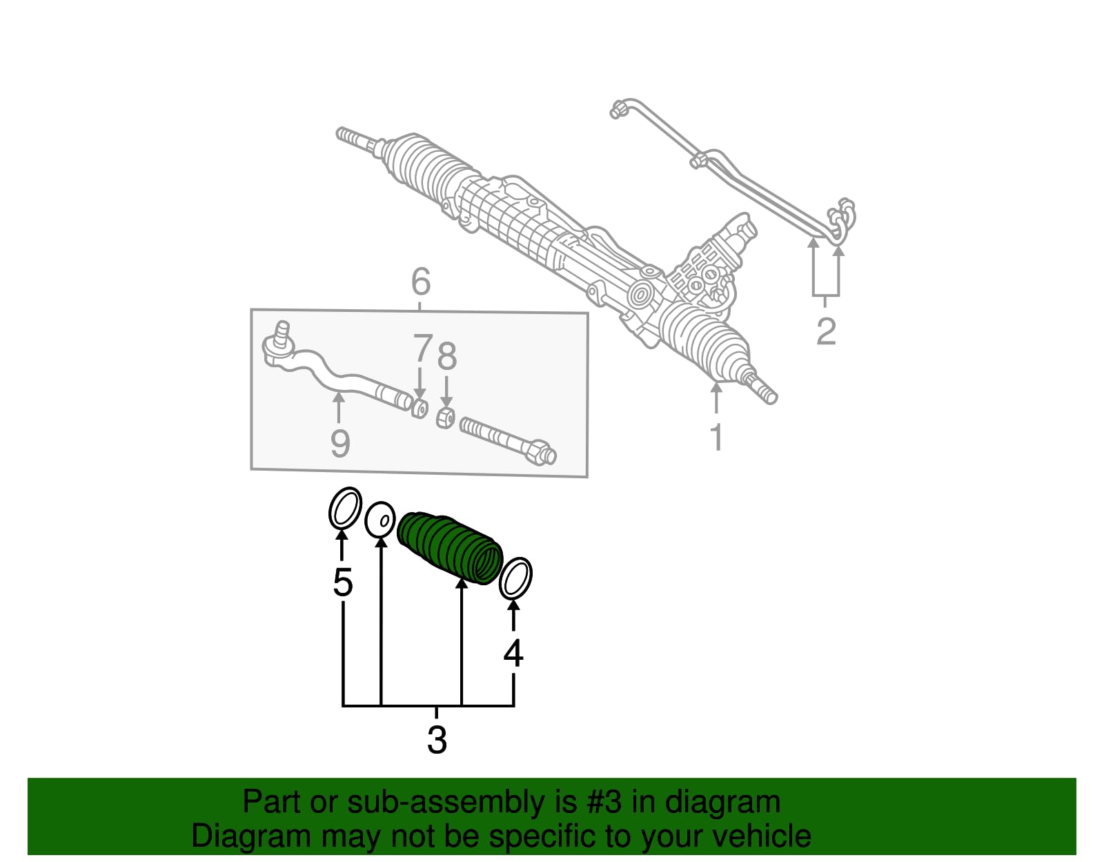 Pour Soufflet de crémaillère de direction pour BMW 3 E46 32136752478 6752478