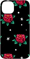 Vista 15 de Roses Fifties Black Red Rockabilly Pinup Rose Retro Fashion Case for iPhone 17
